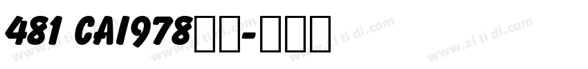 481 CAI978字体字体转换